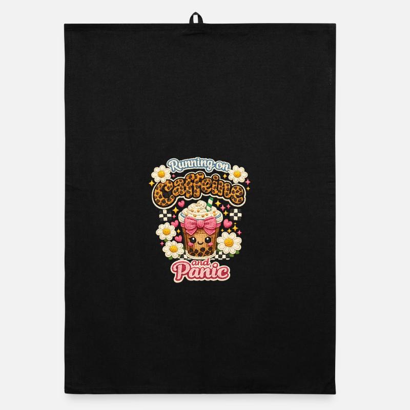 Kaffee Chaos Patch Leoparden Latte Organic Geschirrtuch