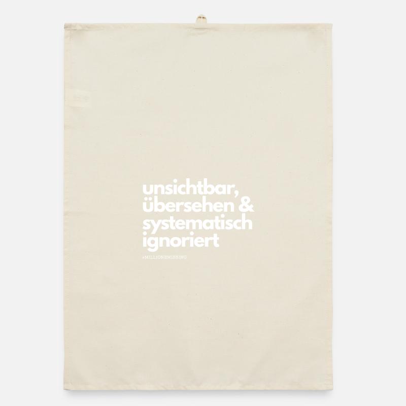 ME/CFS systematisch ignoriert white Organic Geschirrtuch