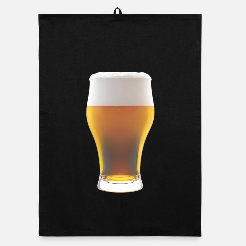 Beer gradient glass with foam Organic dish towel