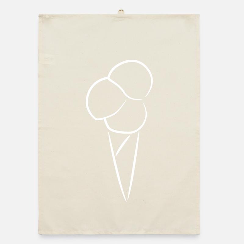 Eiscreme Zeichnung Organic Geschirrtuch