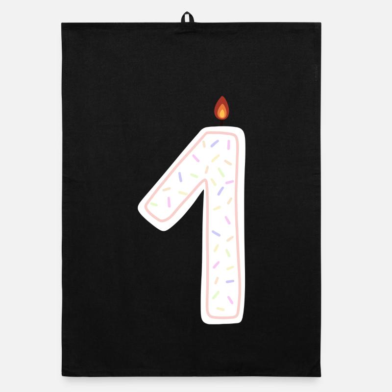 Bougie de célébration avec design de pépites Torchon bio