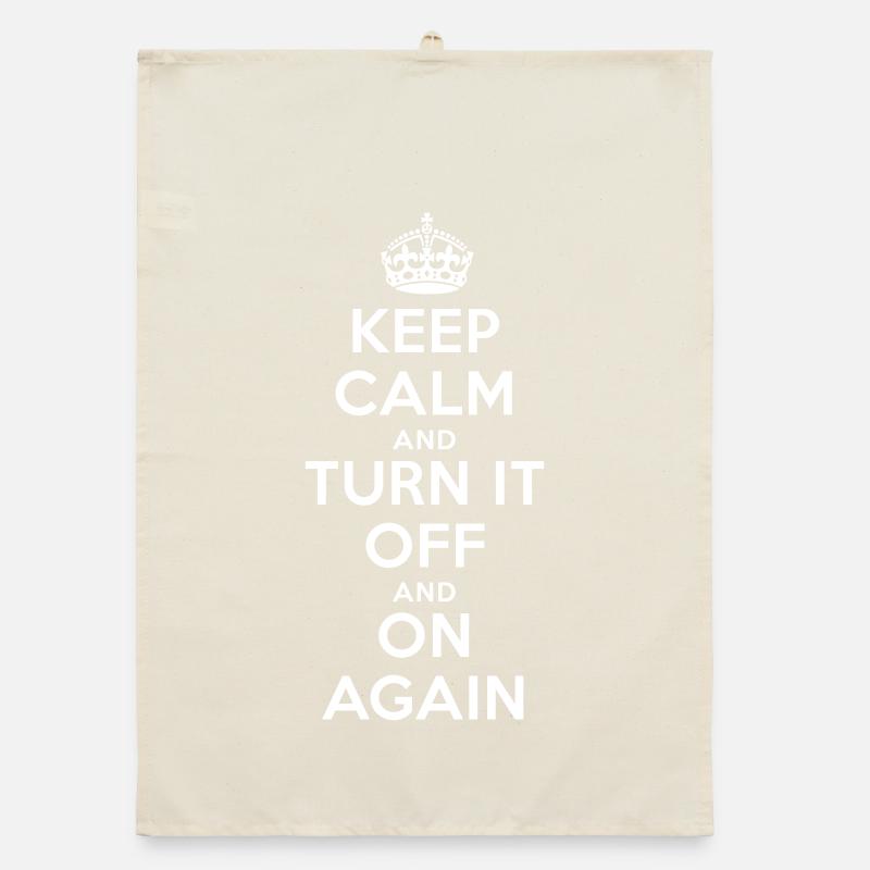 Gardez votre calme - Désactivez-le Nerd Admin Design Torchon bio