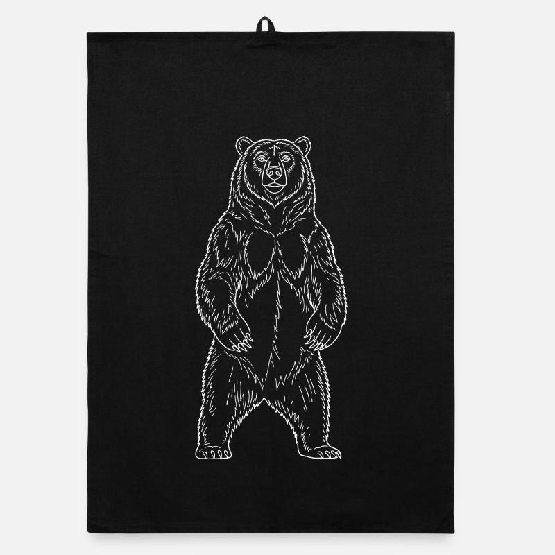 Liberté de silhouette minimaliste d’ours Torchon bio