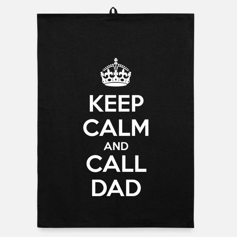Keep Calm and Call Dad Organic dish towel