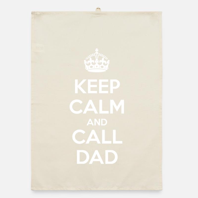Keep Calm and Call Dad Organic dish towel