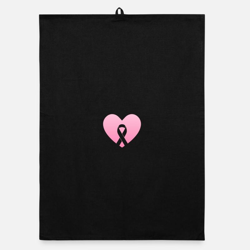 Coeur rose avec arc de conscience Torchon bio