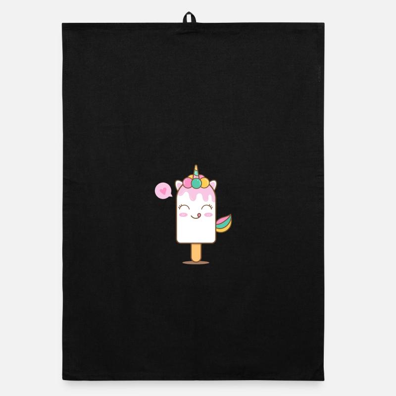 Popsicle enchanté licorne Torchon bio