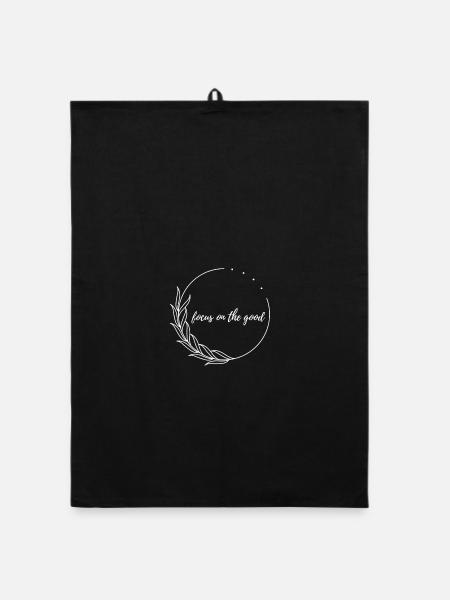 focus on the good - Organic Geschirrtuch - Schwarz
