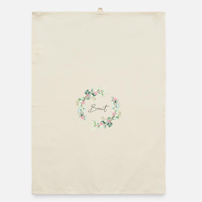 Braut JGA Eukalyptus Boho Junggesellinnenabschied Organic Geschirrtuch