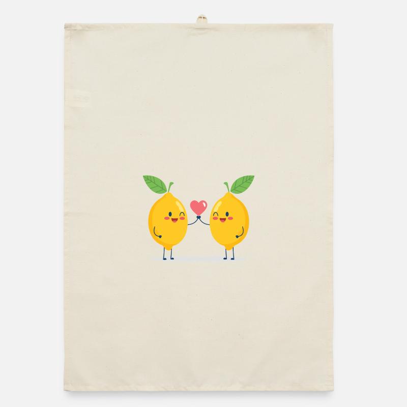 Cuddly lime love Organic dish towel