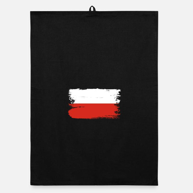 Drapeau de Polish à coups de pinceau Torchon bio