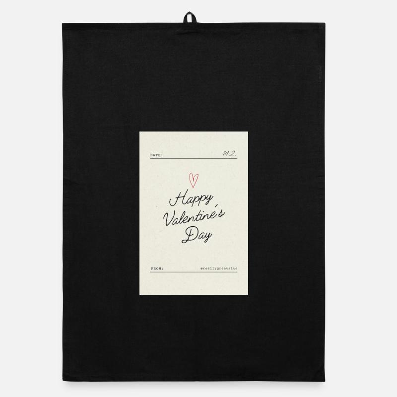Bonne Saint-Valentin, mon amour Torchon bio