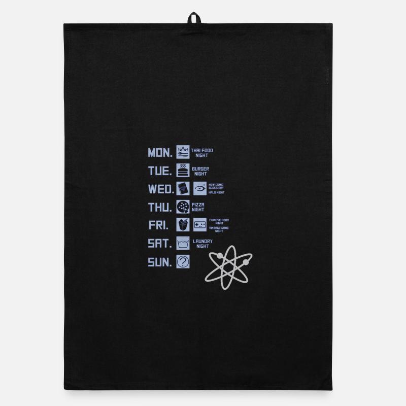 Illustration rétro de la planification hebdomadaire Torchon bio