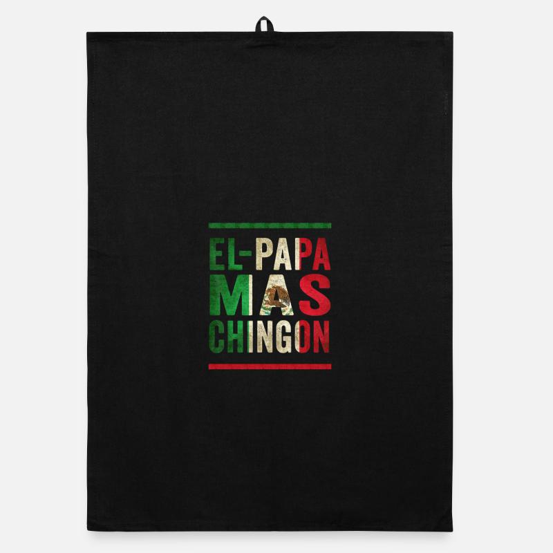 Mexican Vintage Father Saying Design Organic dish towel