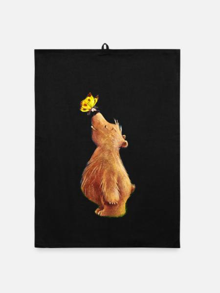 forever friends - Organic Geschirrtuch - Schwarz - Vorne