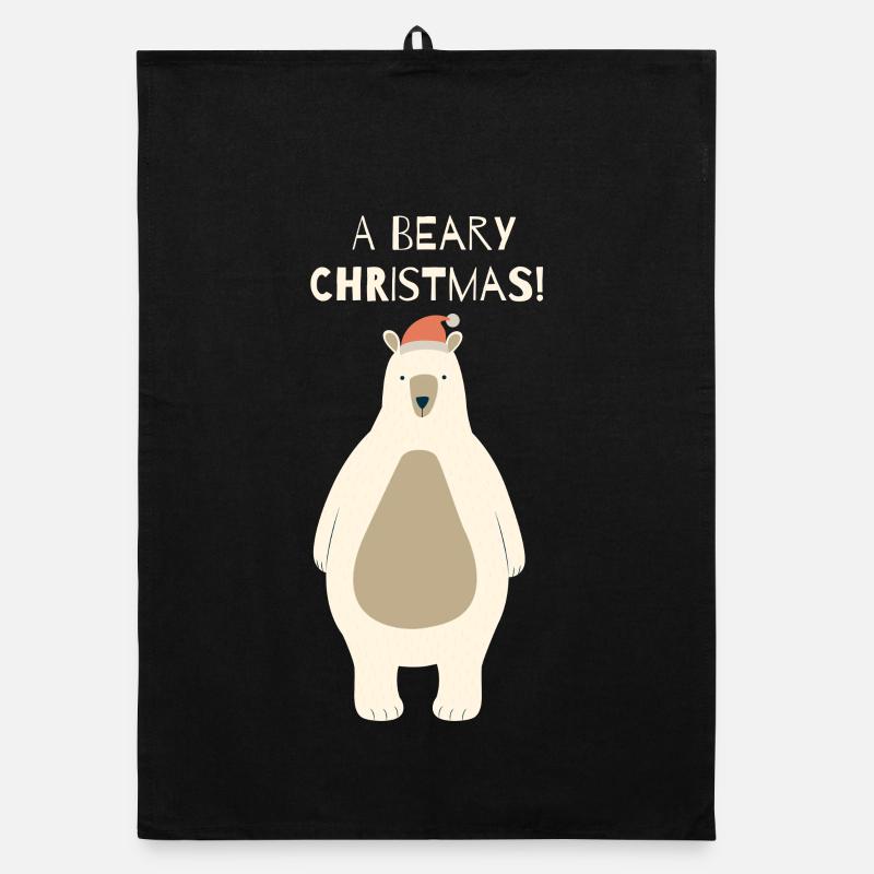 Ours de Noël Beary avec le Père Noël Torchon bio