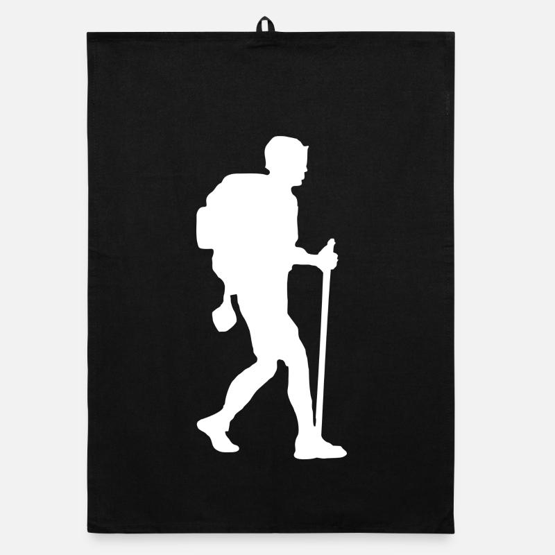 Hiker backpacker white Organic dish towel