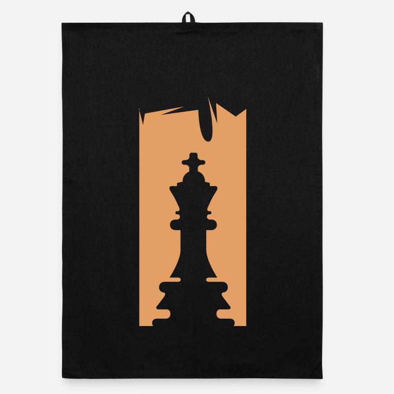 Chess King Chess Player Illustration Logo Game Organic dish towel