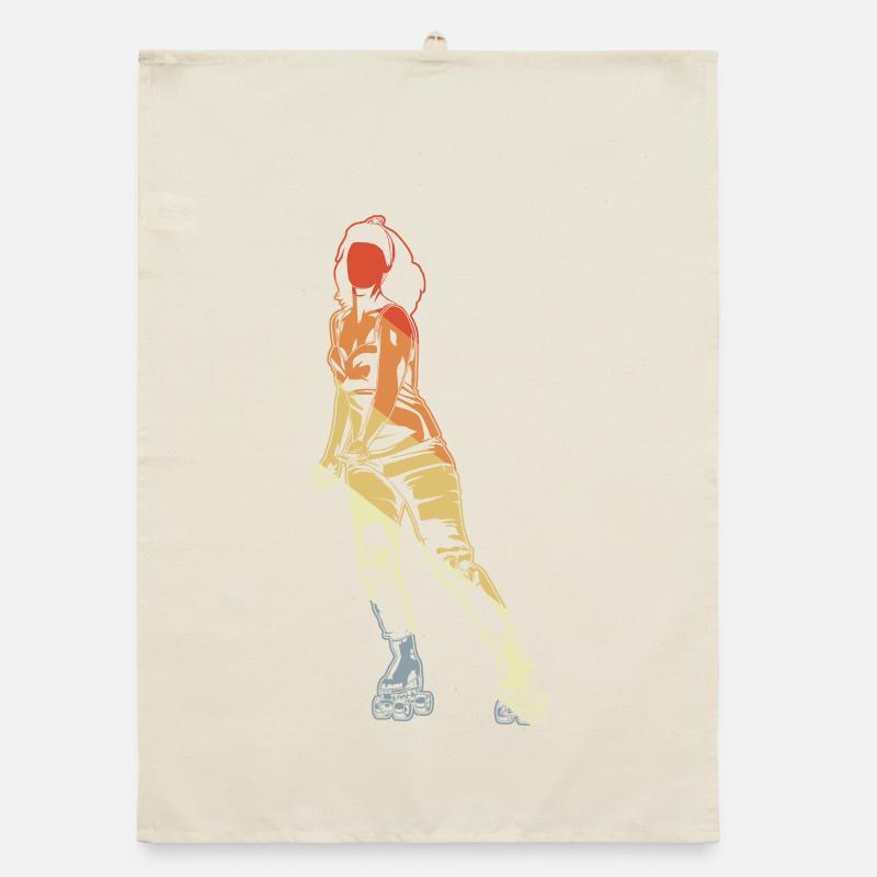 Roller skater Organic dish towel