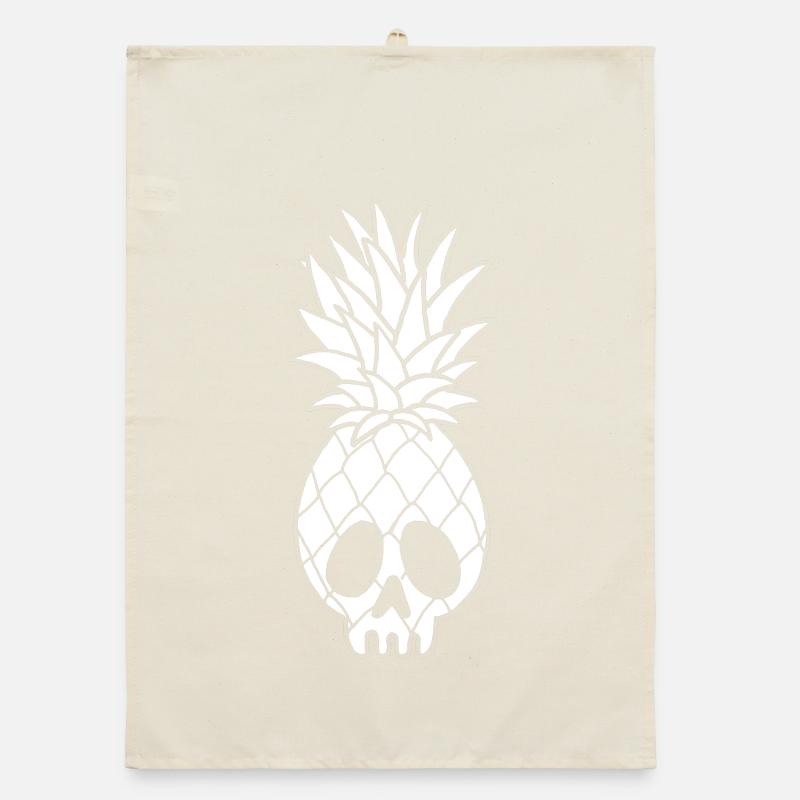 Schädel einer Ananas (weiß) Organic Geschirrtuch