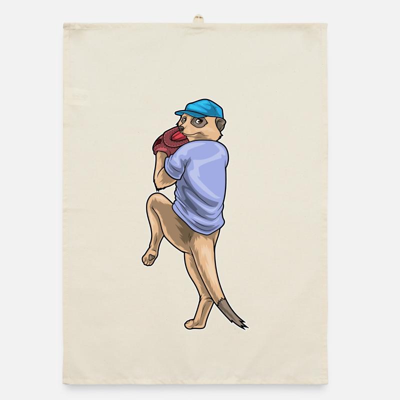 Meerkat Baseball Gant de baseball Torchon bio