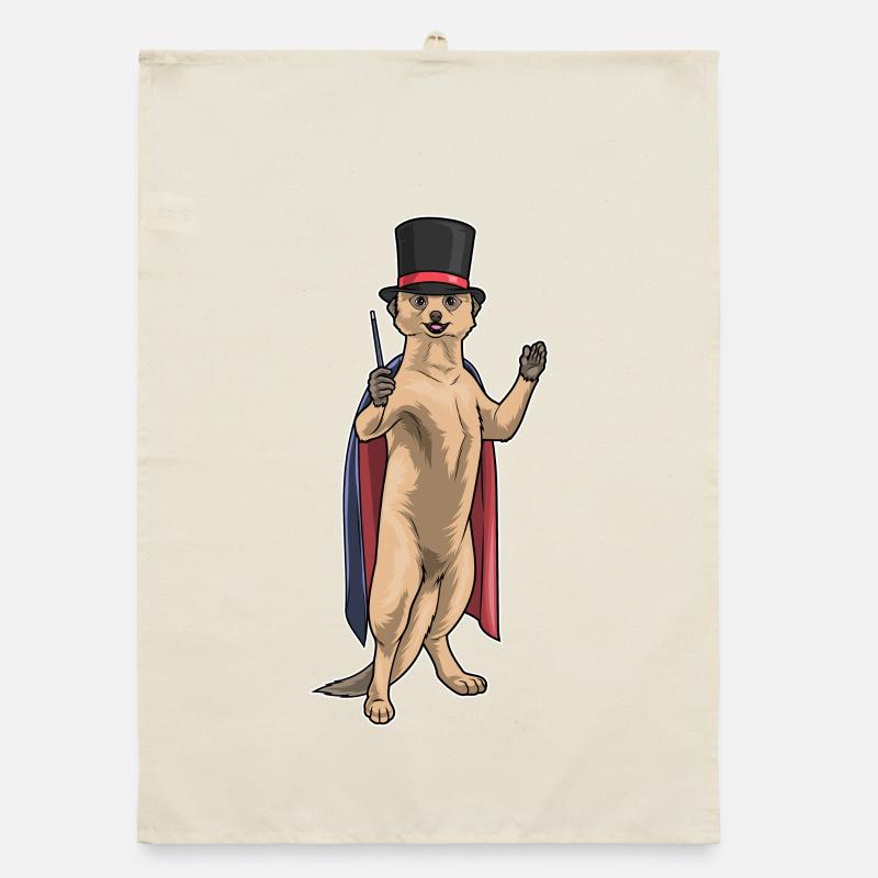 Meerkat Wizard Wand Organic dish towel