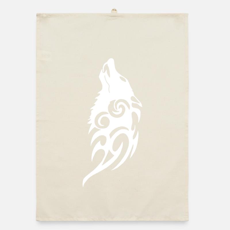 Ghost Wolf of the Forest Organic dish towel