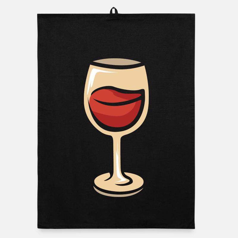 verre à vin aux lèvres rouges Torchon bio