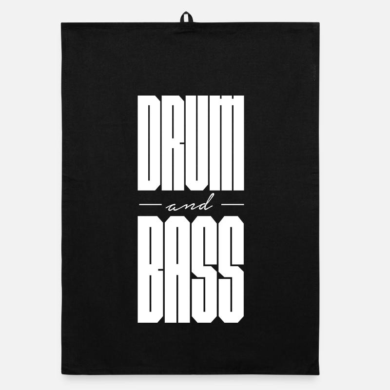 Drum and Bass bold logo design Organic dish towel