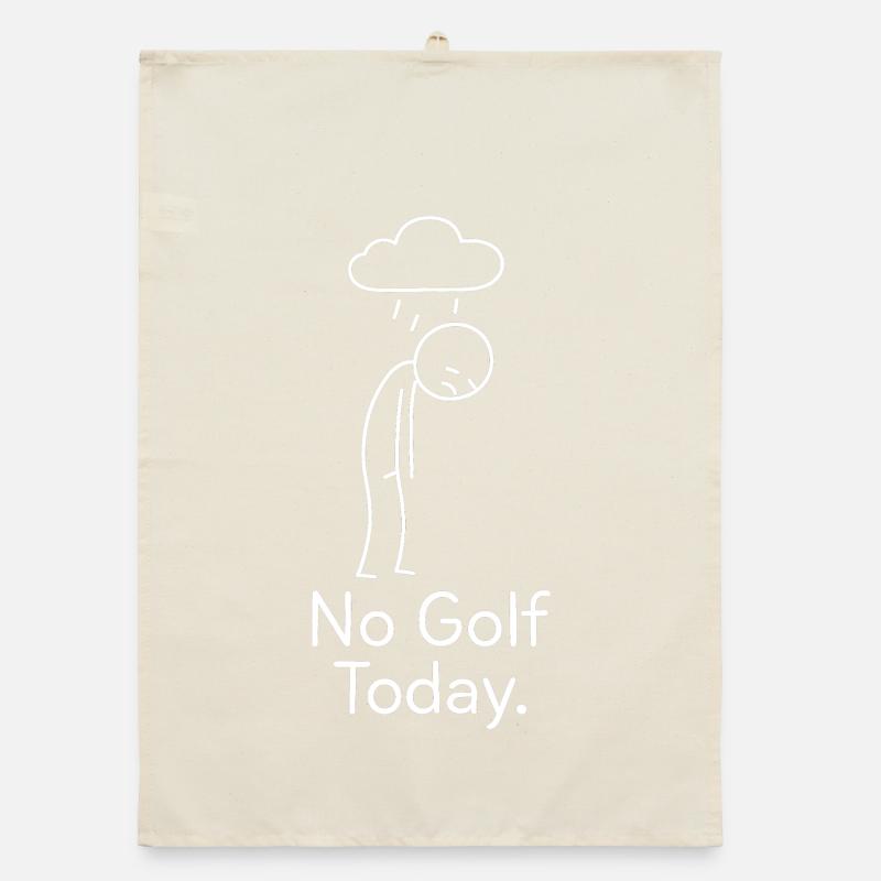 No Golf Today Golfspieler Geschenkidee Golfer Organic Geschirrtuch