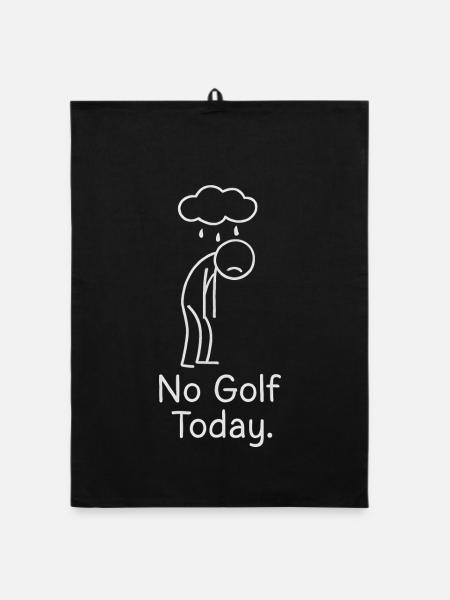 No Golf Today Golfspieler Geschenkidee Golfer - Organic Geschirrtuch - Schwarz - Vorne