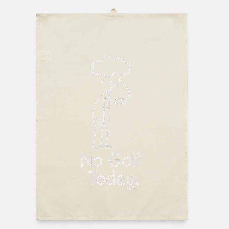 No Golf Today Golfspieler Geschenkidee Golfer Organic Geschirrtuch