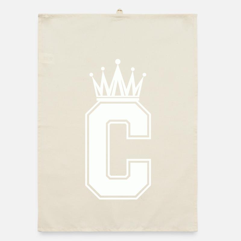 Letter C Organic dish towel