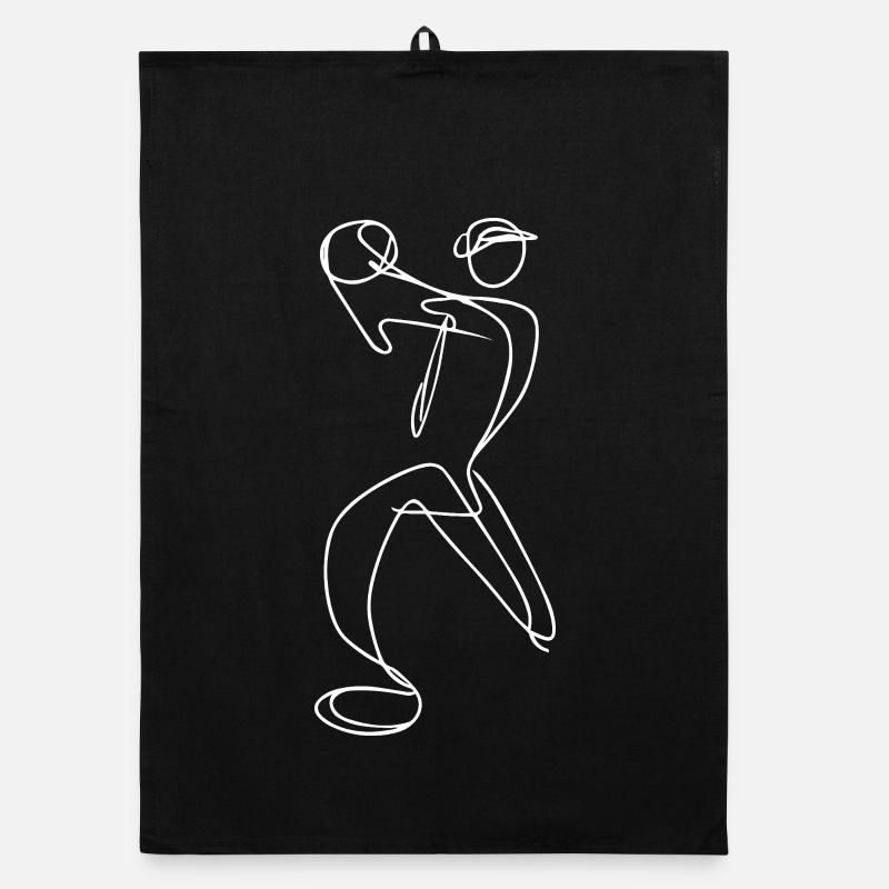 Esquisse du lanceur de cricket Torchon bio
