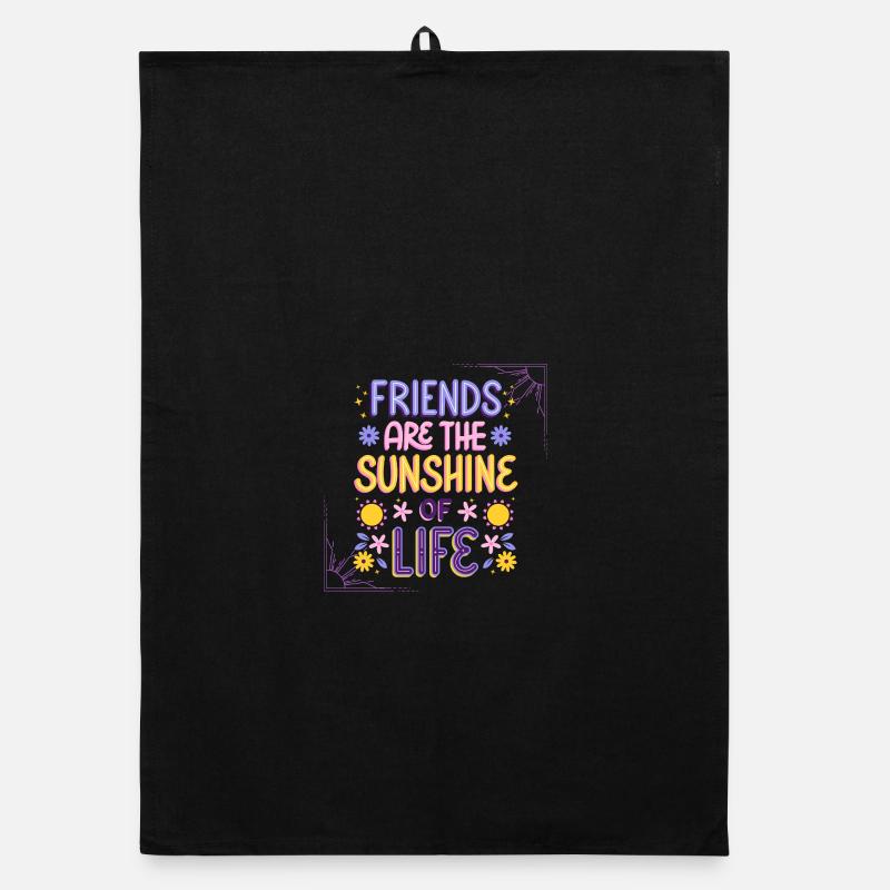 Sunshine Freundschaft Zitat Design Organic Geschirrtuch