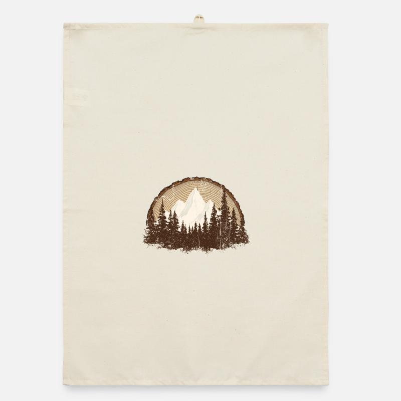 Scène majestueuse de forêt de montagne Torchon bio