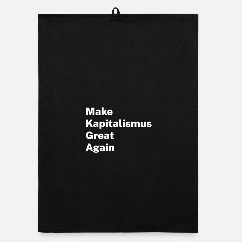 Make Kapitalism Great Again - Organic Geschirrtuch - Schwarz