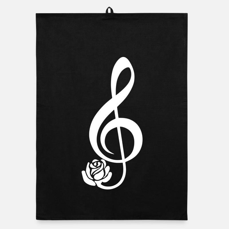 White floor key in bloom Organic dish towel