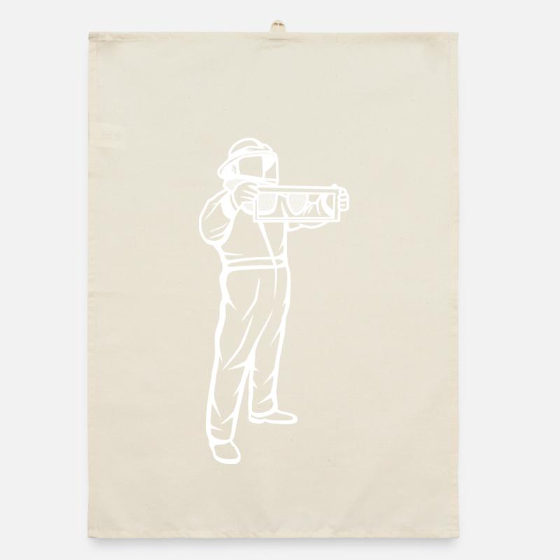Beekeeper drawing Organic dish towel