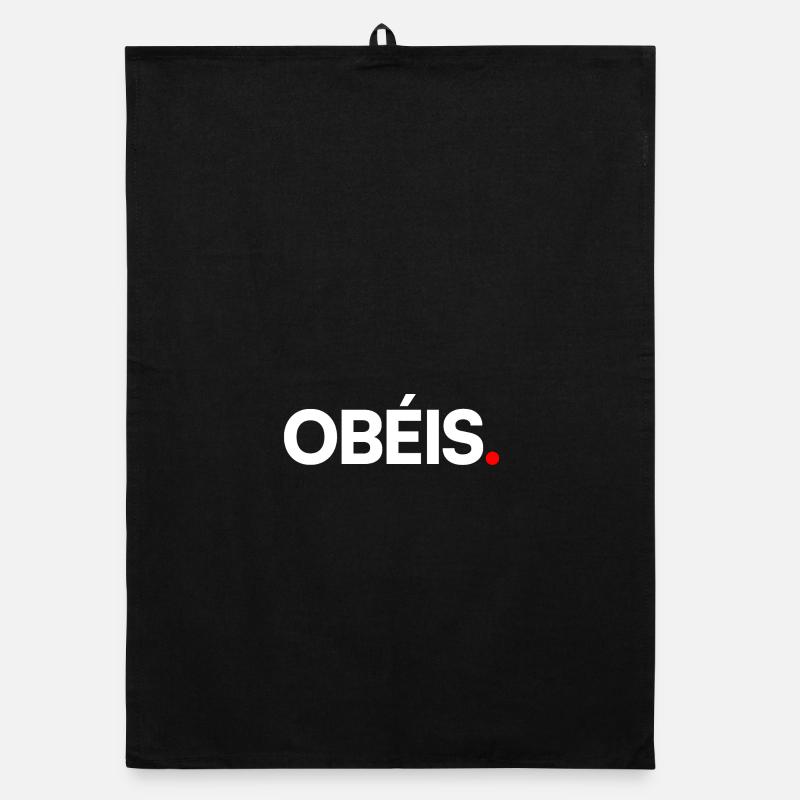 OBÉIS | Expression humour minimaliste Torchon bio