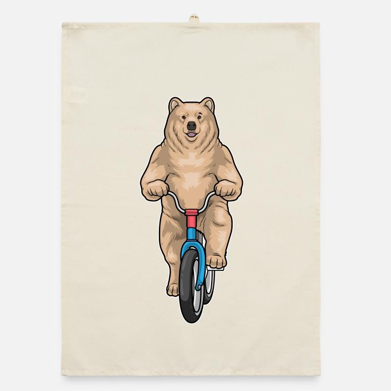 Bear Bicycle Organic dish towel