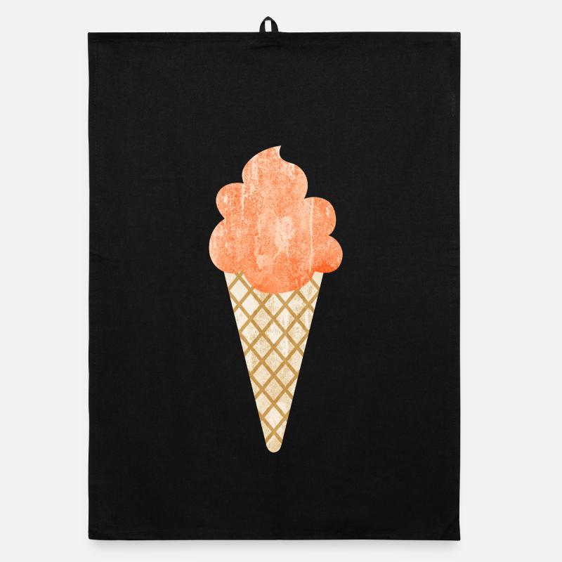 Crème glacée Gaufre d’été Crème glacée molle Crème glacée Sucré fruité Torchon bio