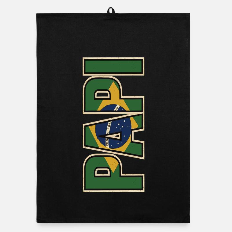 PAPI Brasil – Retro Style mit Flaggen Organic Geschirrtuch