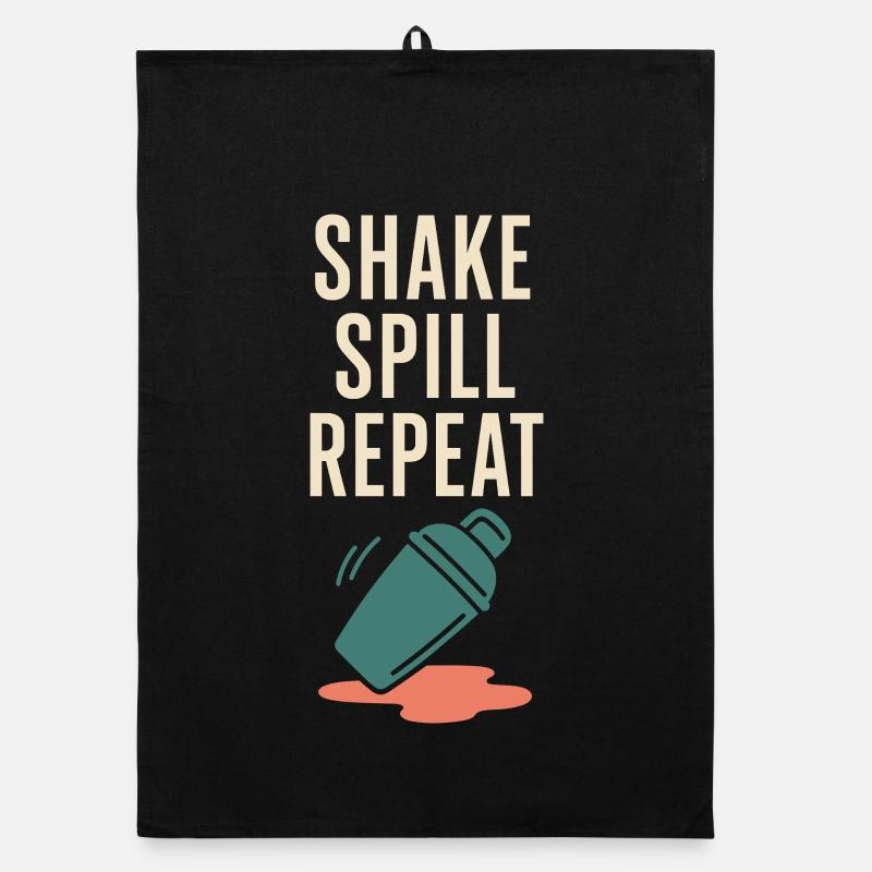 Shaker Stuck Beginner Mixologist Organic dish towel