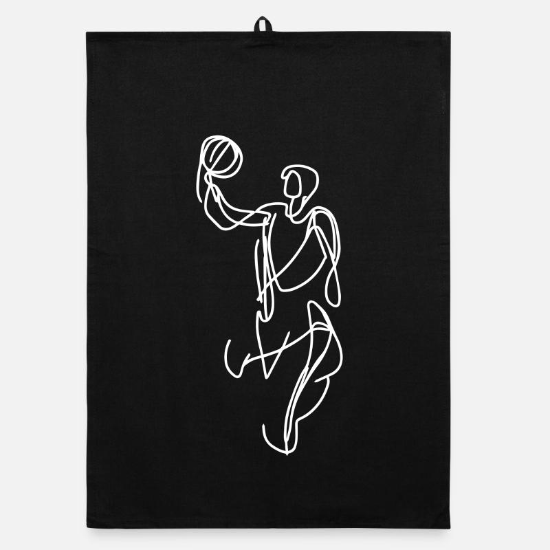 Basketball Skizze Organic Geschirrtuch