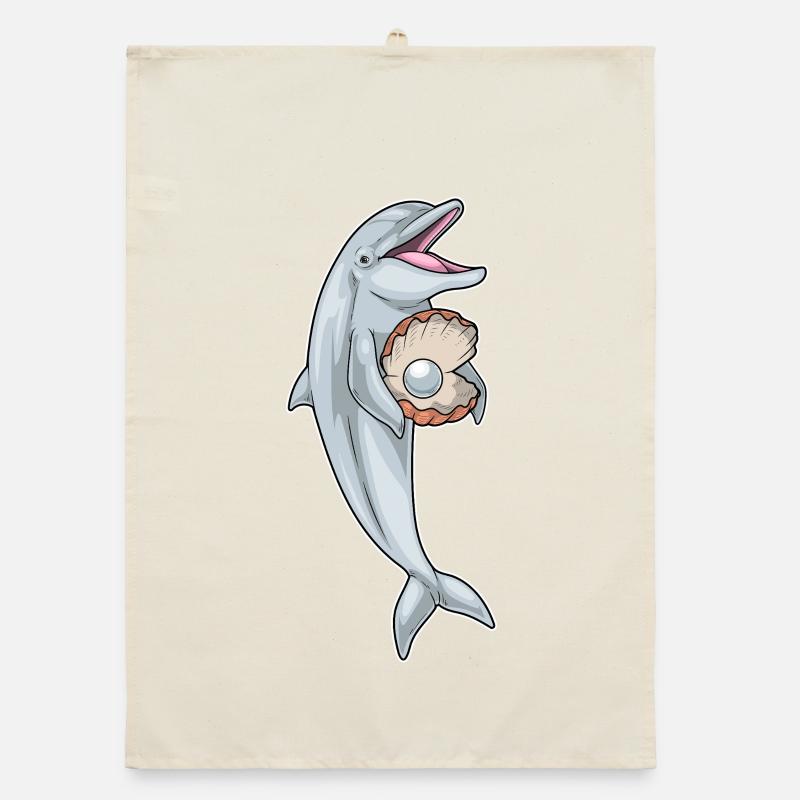 Dolphin Pearl Organic dish towel