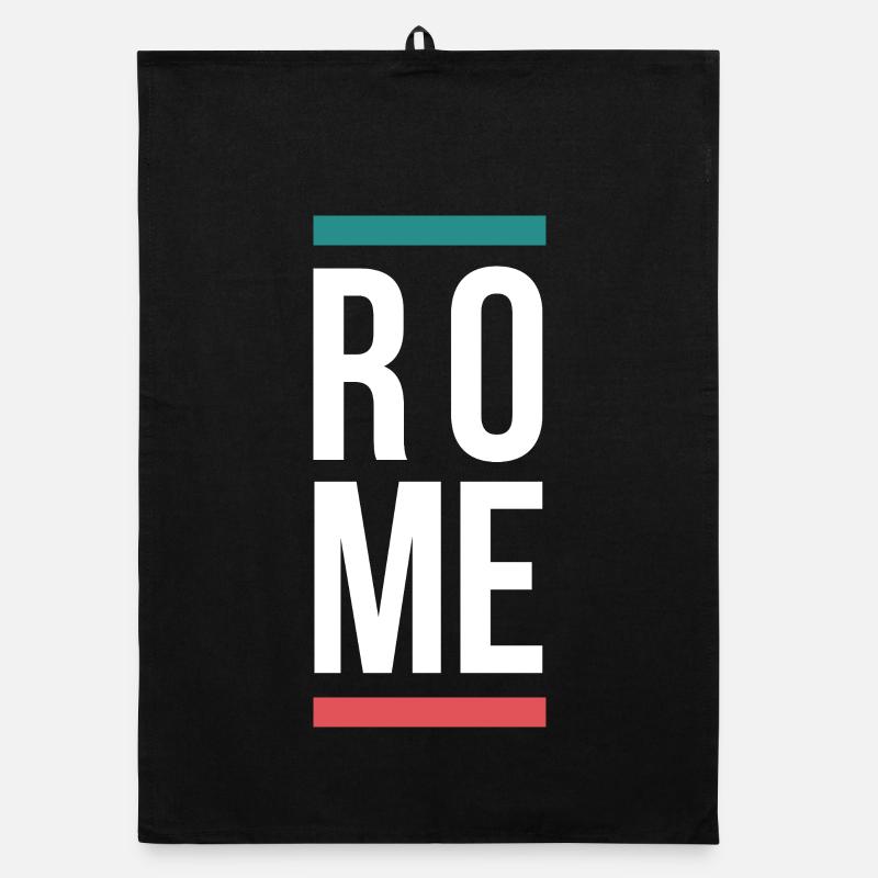 Rome City Bold Typography-Design Organic Geschirrtuch