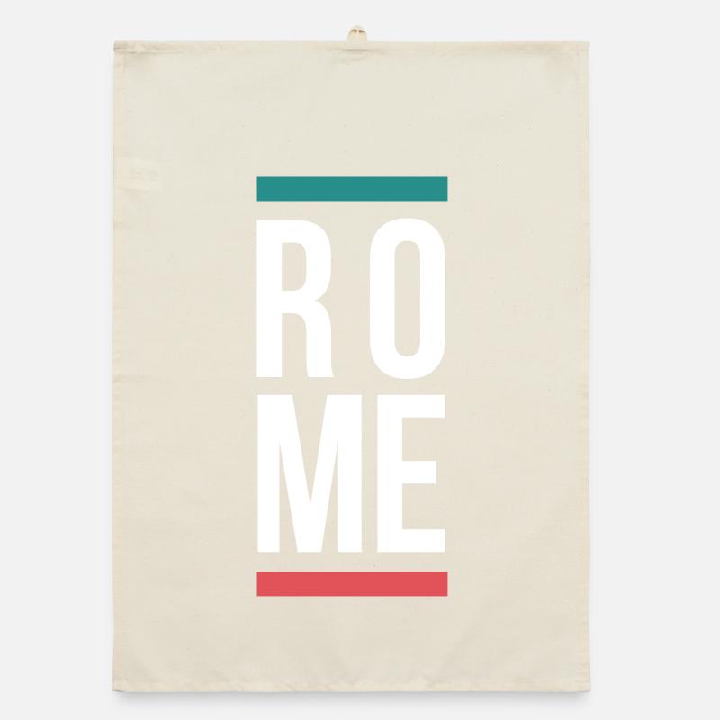 Rome City Bold Typography-Design Organic Geschirrtuch
