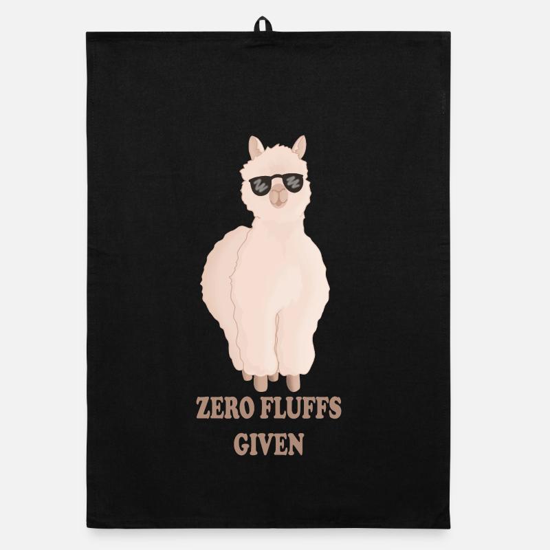 Zero Fluffs Given – Fluffiges Alpaka mit Sonnenbri Organic Geschirrtuch