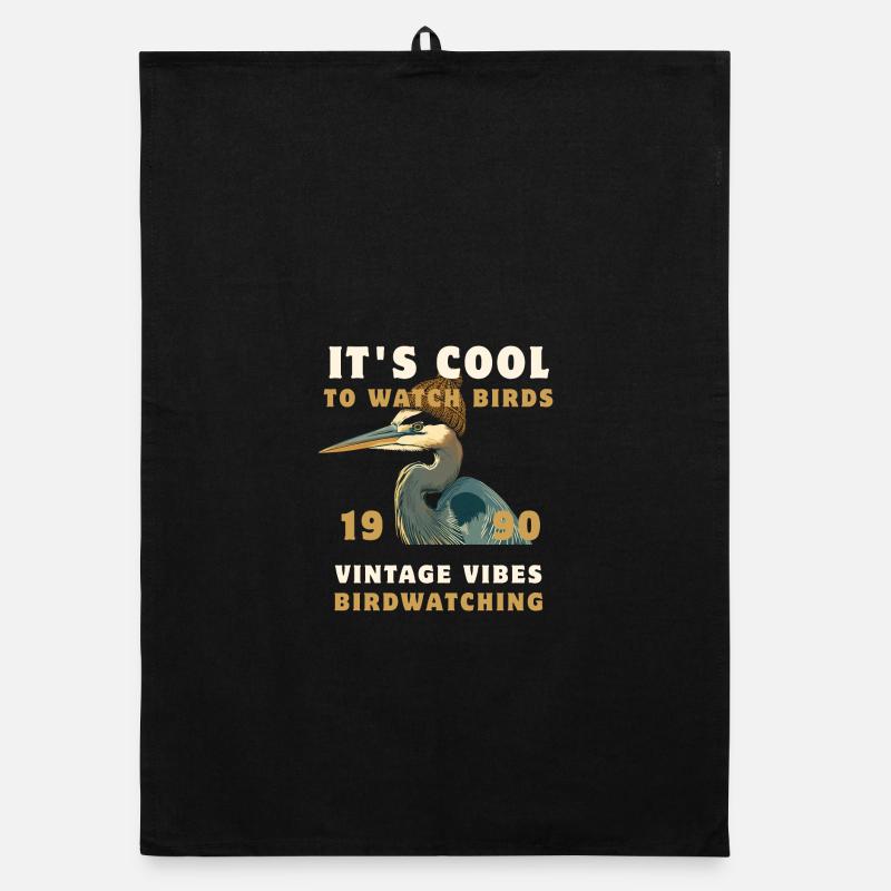 Vibes Vintage Vogelbeobachtung Organic Geschirrtuch
